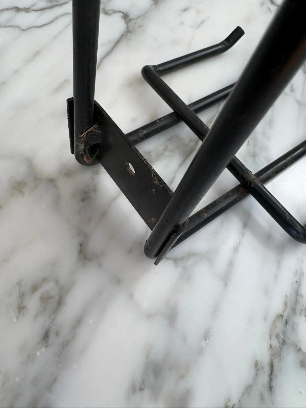 Black Metal Golf Bag and Shoe Rack